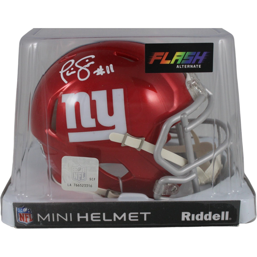 Phil Simms Autographed New York Giants Flash Mini Helmet Beckett Witness 50811