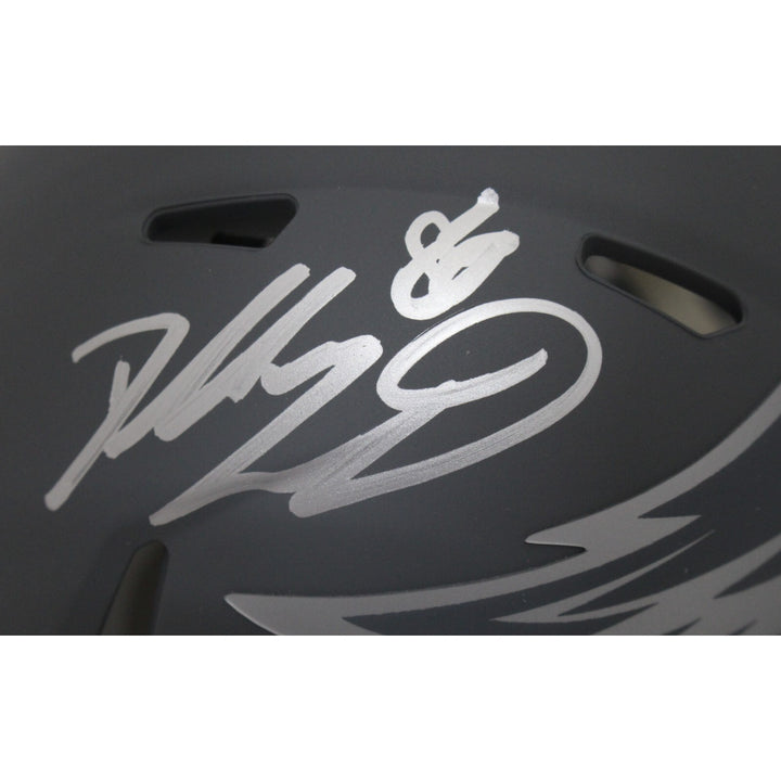 Dallas Goedert Autographed Philadelphia Eagles Slate Mini Helmet FAN 44755