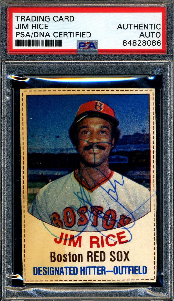 Jim Rice PSA DNA Signed 1977 Hostess Autograph