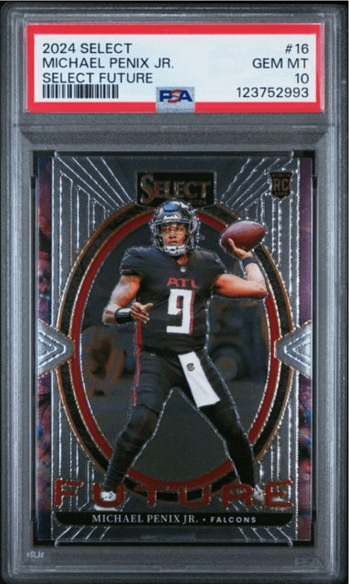 Graded 2024 Select Michael Penix Jr #16 Select Future RC Card PSA 10