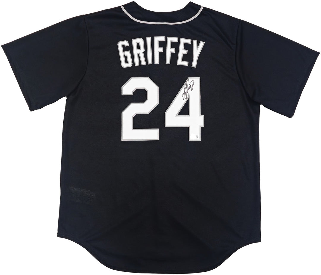 Seattle Mariners Ken Griffey Jr. Signed Black Nike Jersey Size L Beckett Witness