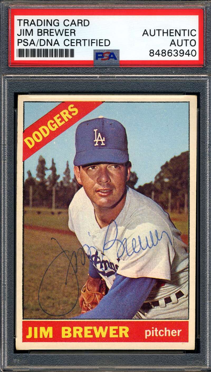 Jim Brewer PSA DNA Signed 1966 Topps Autographed