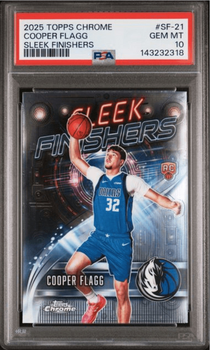 Graded 2025 Topps Chrome Cooper Flagg #SF21 Finishers Card PSA 10