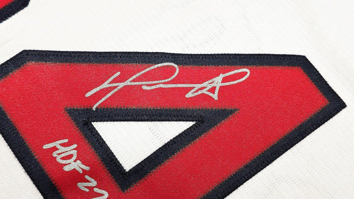Red Sox David Ortiz Auto White Majestic Cool Base Jersey Size XL HOF 22 Beckett