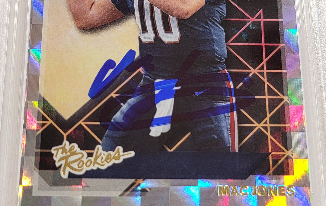 Mac Jones Signed 2021 Panini Donruss The Rookies RC TR-MJO Patriots Beckett