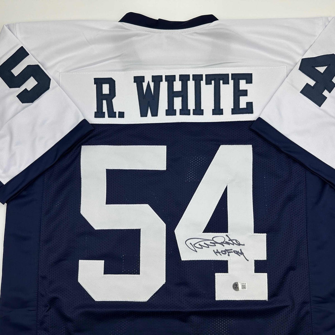 Signed RANDY WHITE HOF 94 Dallas Thanksgiving Day Jersey JSA COA