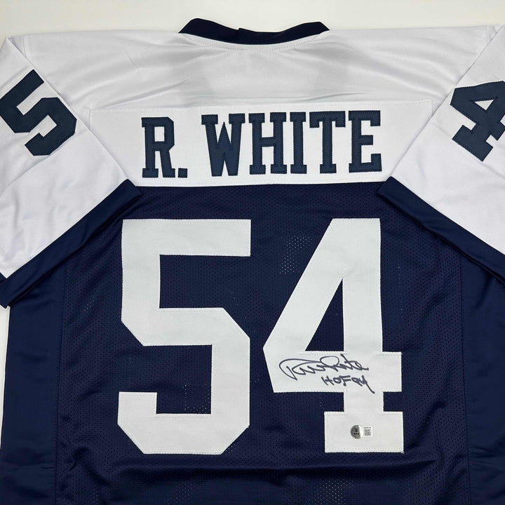 Signed RANDY WHITE HOF 94 Dallas Thanksgiving Day Jersey JSA COA