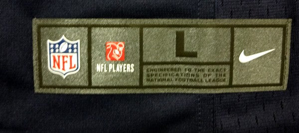 Seattle Seahawks Russell Wilson Signed Blue Nike Twill Jersey Size L RW Holo