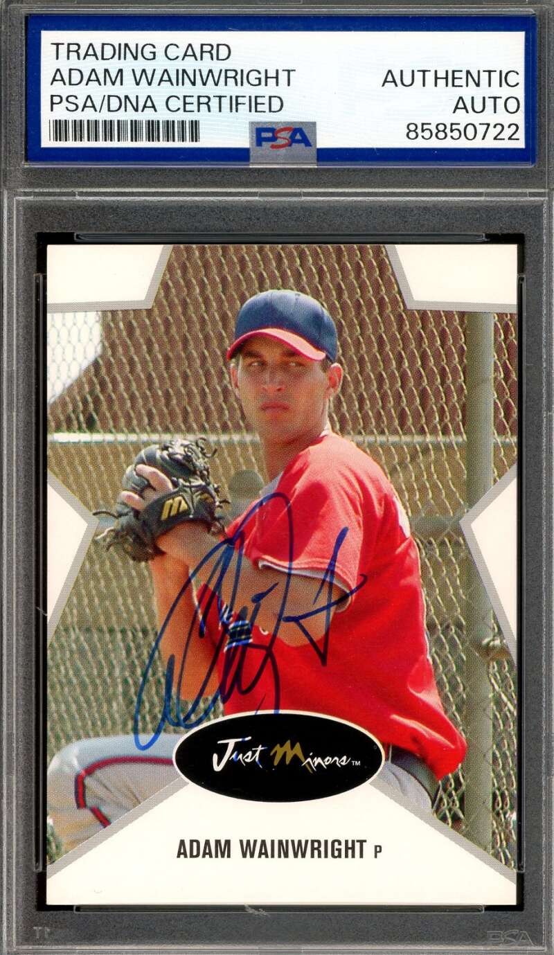 Adam Wainwright PSA DNA Signed 2003 Just Minors Rookie Autograph Cardinals