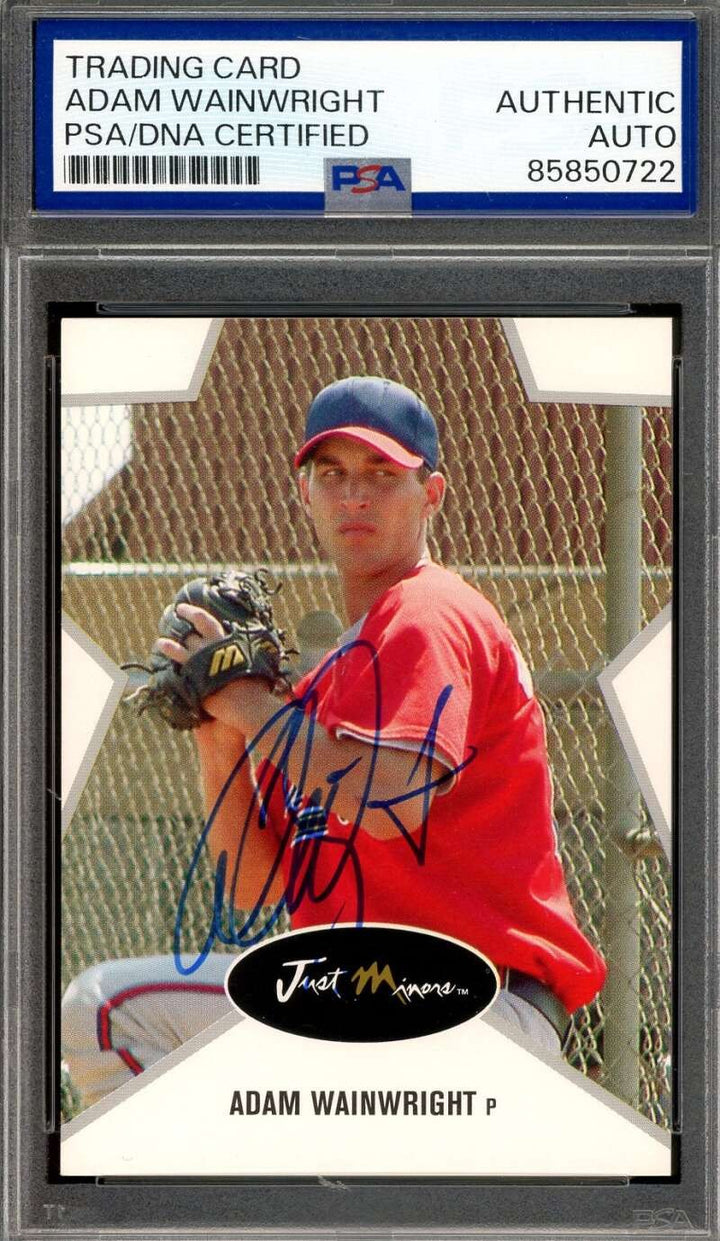 Adam Wainwright PSA DNA Signed 2003 Just Minors Rookie Autograph Cardinals