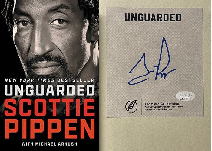 Scottie Pippen signed 2021 Unguarded Hardcover Bookplated Edition- JSA