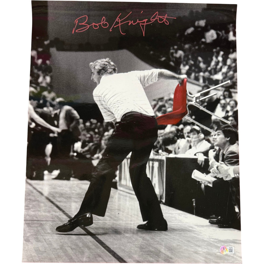 Bobby Knight Autographed/Signed Indiana Hoosiers 16x20 Photo Beckett 56202