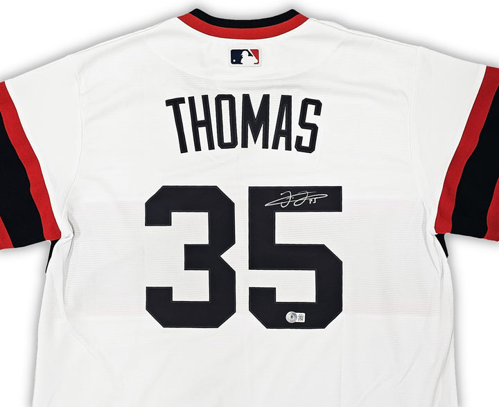 Chicago White Sox Frank Thomas Auto Signed White Nike Jersey Size L Beckett Wit