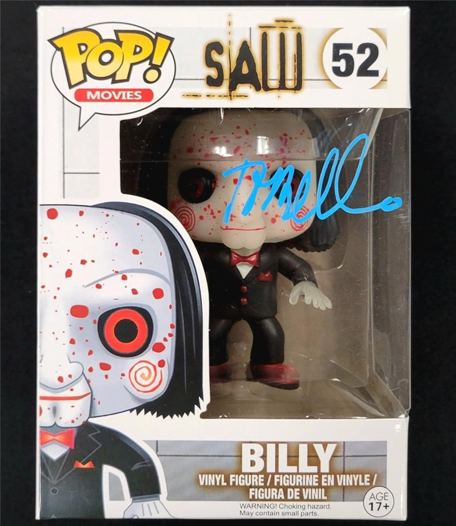 Tobin Bell signed Billy Funko Pop! 52 Saw Jigsaw autograph (B) ~ Beckett BAS