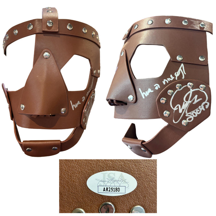 Mankind Mick Foley Autographed WWE WWF Mask Hand Signed JSA COA Inscribed Socko