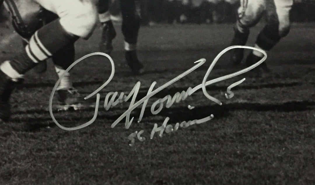 Paul Hornung Signed 16x20 Framed Notre Dame Photo Heisman Autograph Signing COA