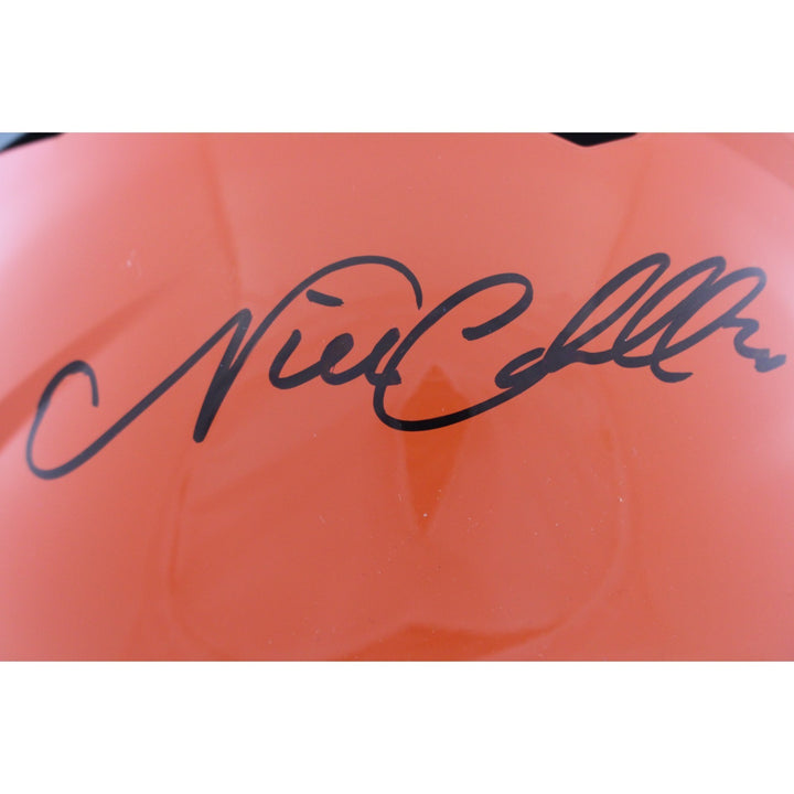 Nick Chubb Autographed/Signed Cleveland Browns F/S Helmet Beckett Witness 49796
