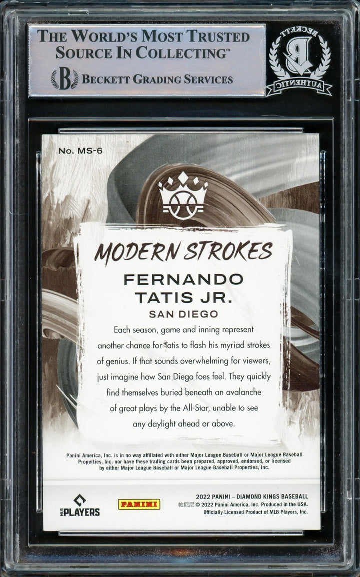 Fernando Tatis Jr. Signed 2022 Donruss Diamond Kings Modern Strokes Card #MS-6