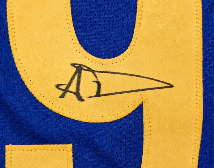 Los Angeles Rams Aaron Donald Signed Blue Jersey Beckett BAS Witness