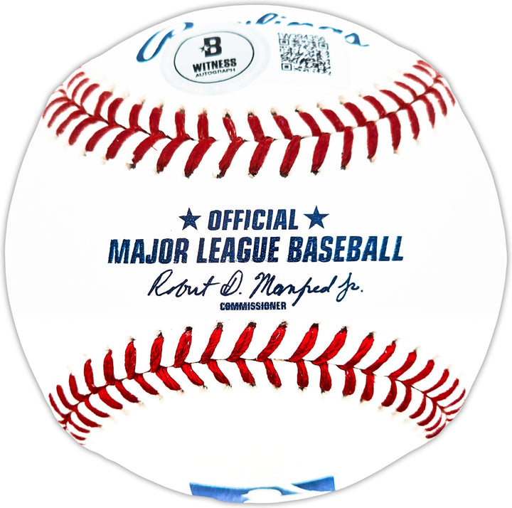 Ed Figueroa Signed Official MLB Baseball Yankees "77 & 78 WSC" Beckett Witness