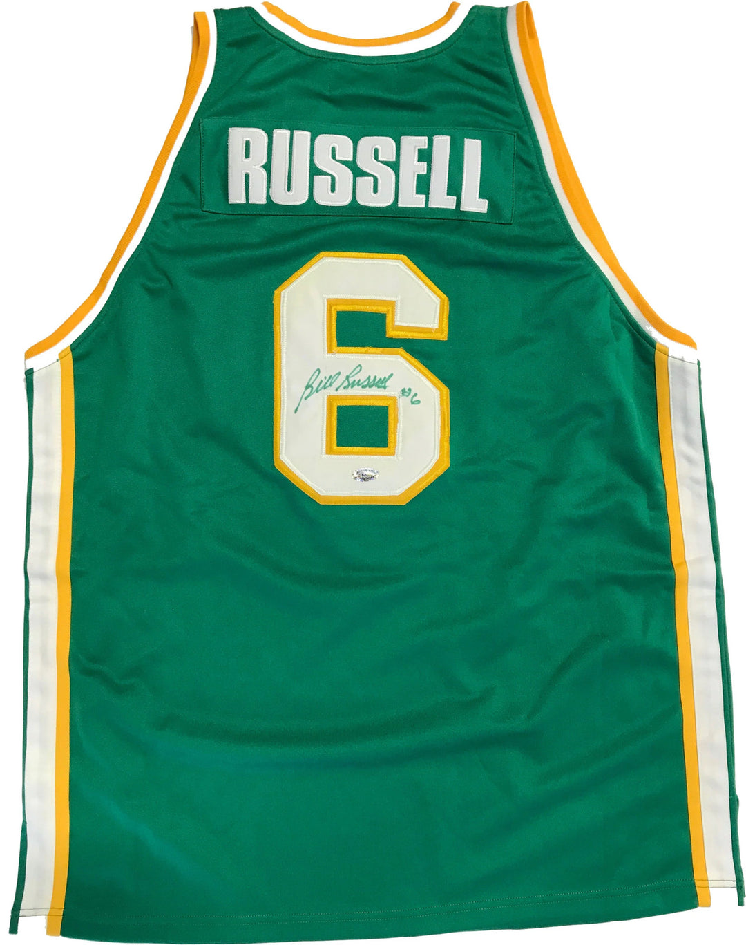 Bill Russell Autographed USF Green Jersey