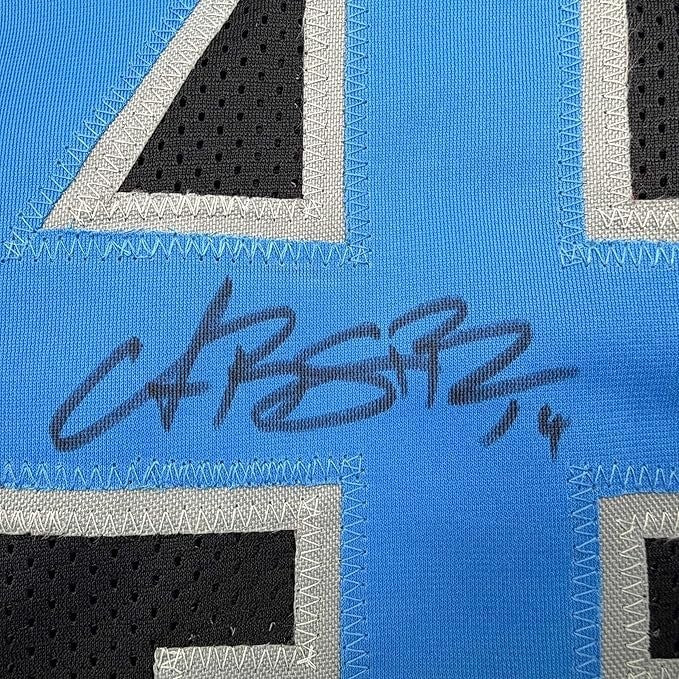 Framed Autographed/Signed Amon-Ra St. Brown 35x39 Detroit Black Jersey COA