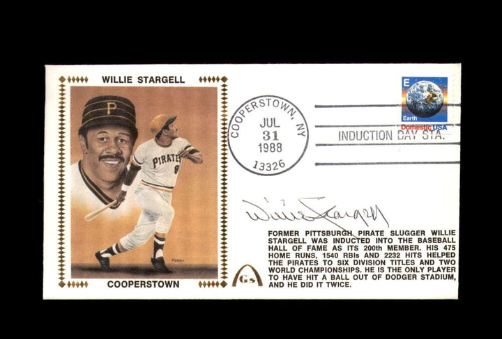 Willie Stargell PSA DNA Signed FDC 1988 First Day Cover Cache Cooperstown Auto