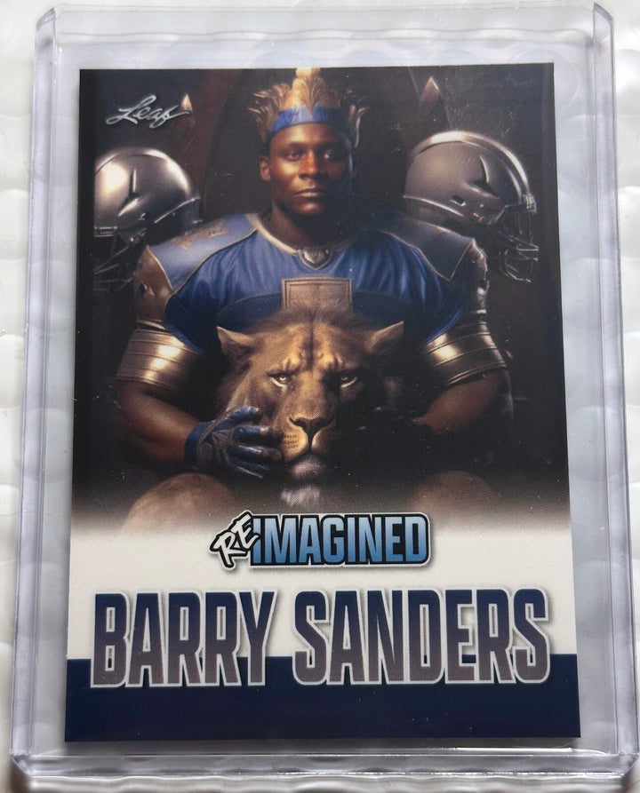 BARRY SANDERS 2023 LEAF REIMAGINED NFL FOOTBALL COLLECTION 1-OF-212 CARD #RIB-3