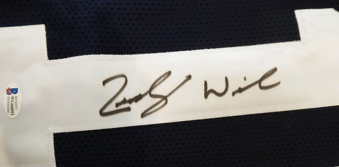 BYU Cougars Zach Wilson Autographed Signed Blue Jersey Beckett BAS