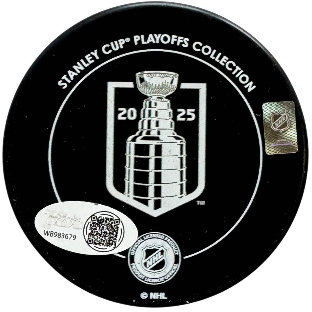 Aleksander Barkov Signed 2025 Stanley Cup Champions Official Puck (JSA Witness)