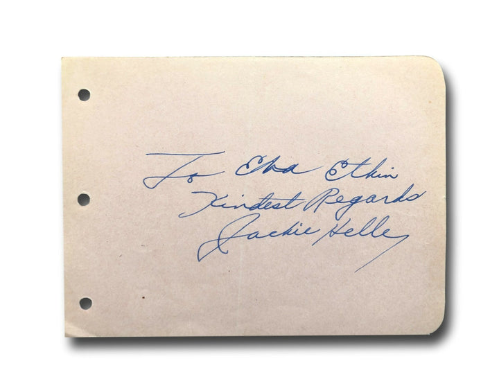 Jackie Heller Hand Signed Album Page Cut JSA COA Autograph The Yanks Are Actor