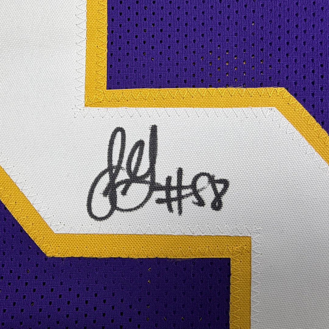 Autographed/Signed Jonathan Greenard Minnesota Purple Retro Jersey Beckett COA