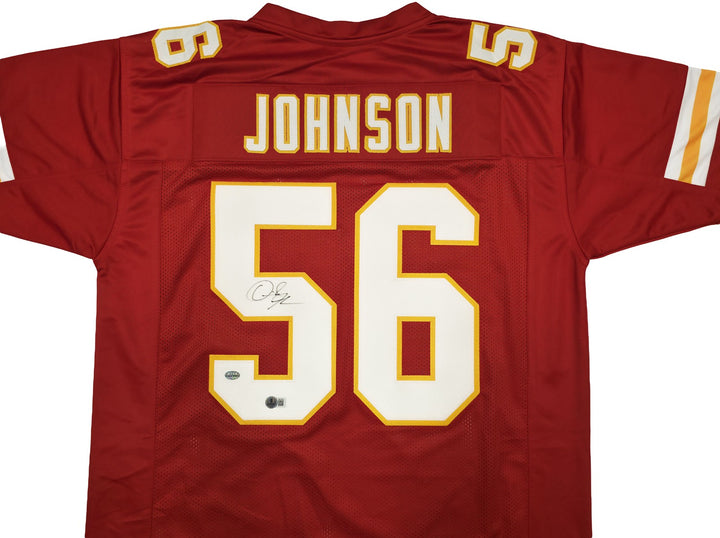 Kansas City Chiefs Derrick Johnson Signed Red Jersey Beckett QR