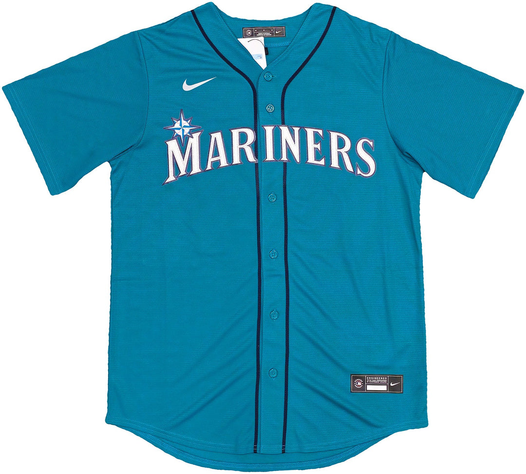 Seattle Mariners Ken Griffey Jr. Signed Teal Nike Jersey Size M Beckett Wit