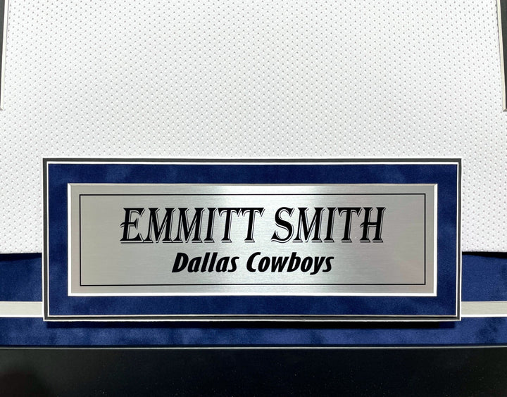 Emmitt Smith Autographed Dallas Cowboys Jersey Framed BAS Prova Signed White