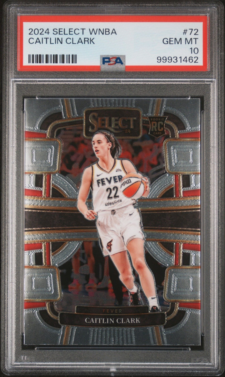 Graded 2024 Panini Select WNBA Caitlin Clark #72 Rookie Card PSA 10