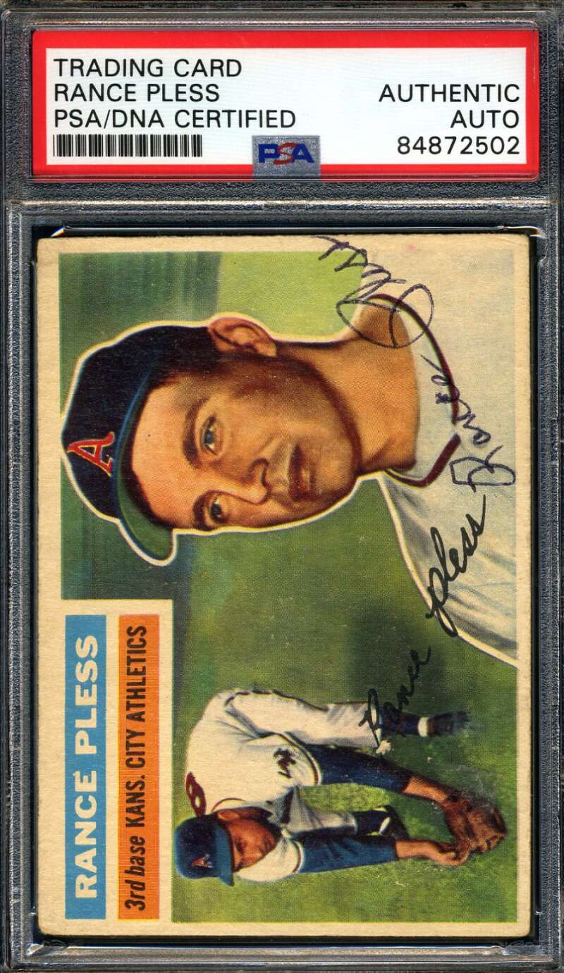 Rance Pless PSA DNA Signed 1956 Topps Autograph
