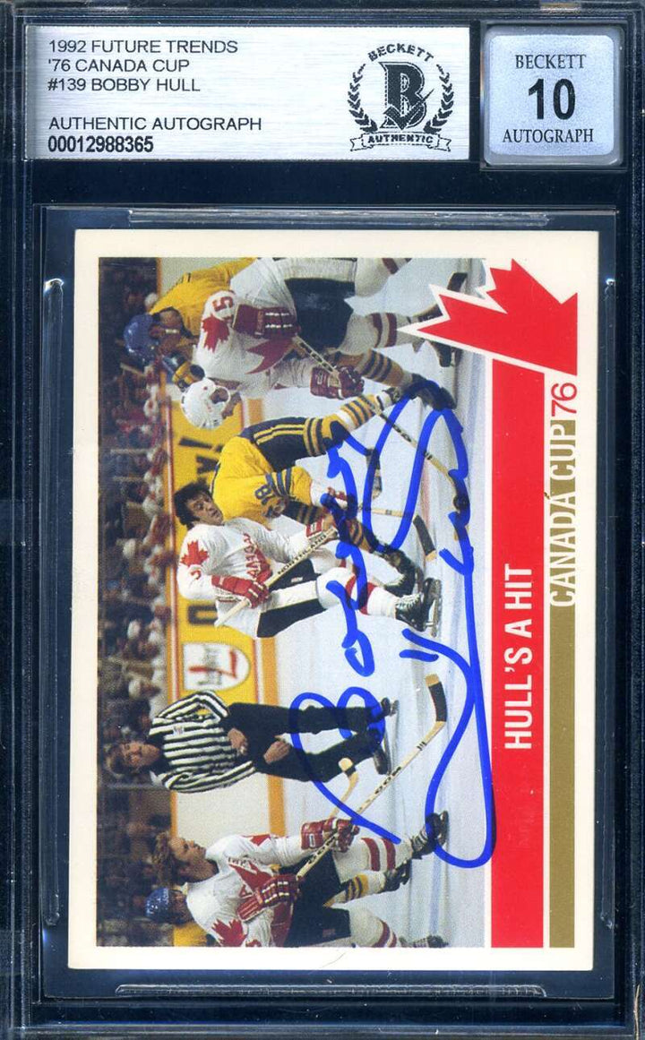 Bobby Hull Gem Mint 10 Beckett Signed 1992 Future Trends Autograph
