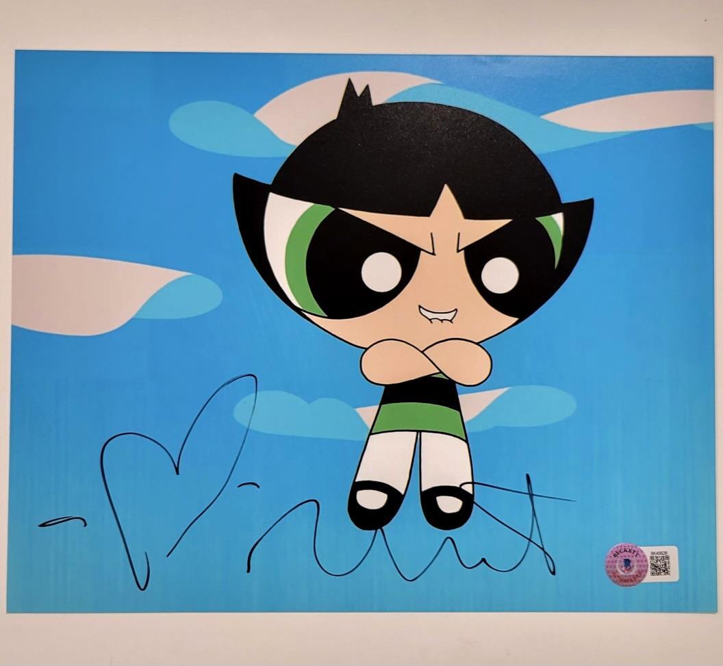 Natalie Palamides signed Powerpuff Buttercup 8x10 photo autograph A Beckett BAS