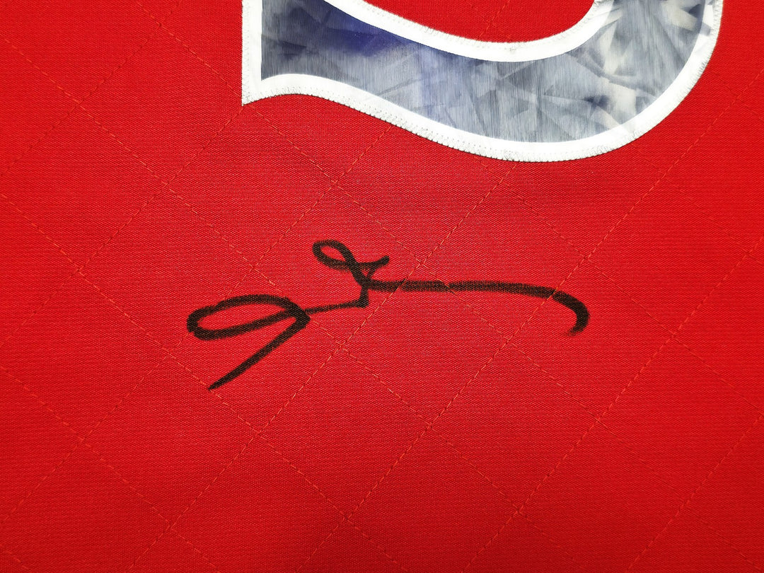76ers Allen Iverson Auto Red Mitchell Ness 96-97 Swingman NBA 75 Jersey 2XL BAS