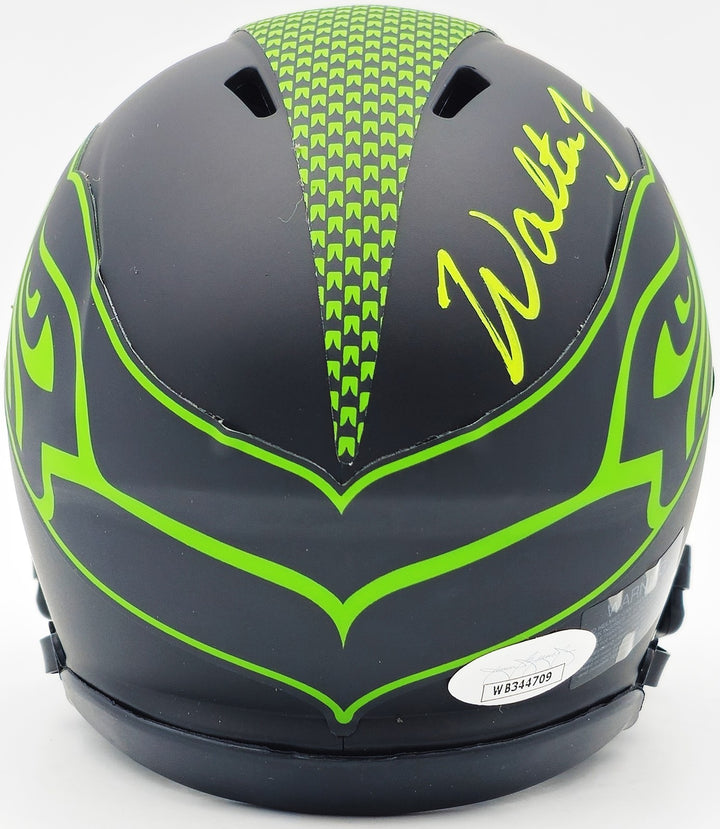 Walter Jones Signed Seattle Seahawks Eclipse Black Speed Mini Helmet JSA