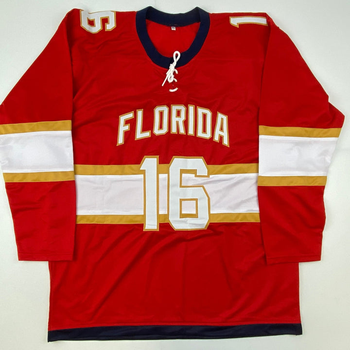 Autographed/Signed Aleksander Barkov Florida Red Jersey Beckett BAS COA