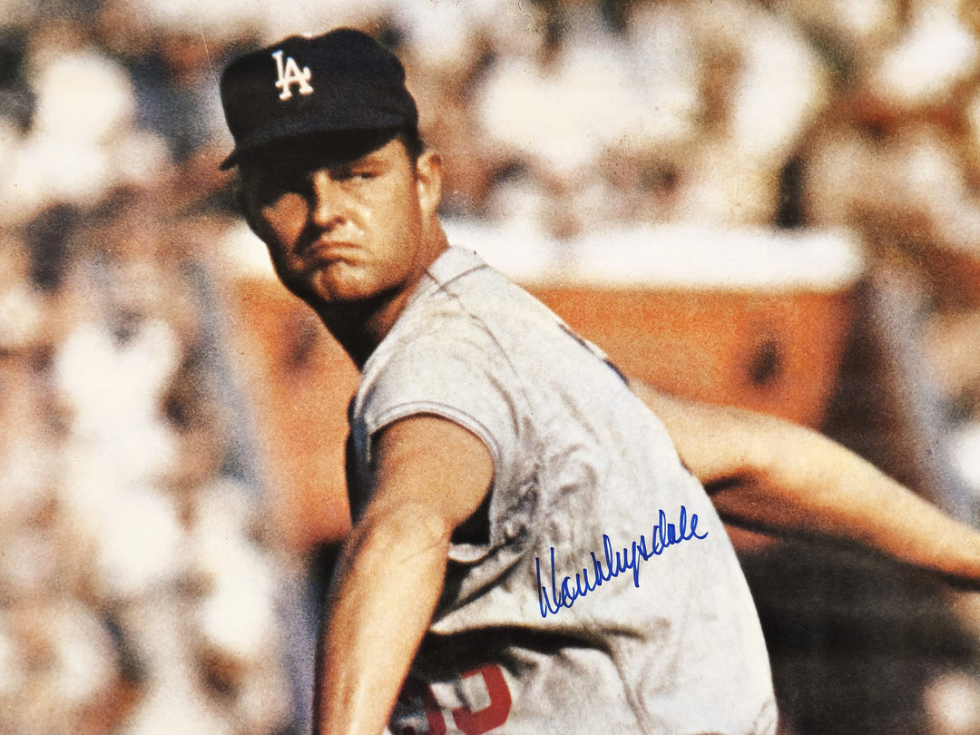 Don Drysdale Signed 24x36 Major League Poster Los Angeles Dodgers Beckett