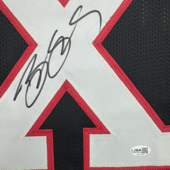 Autographed/Signed Bill Goldberg Battle X The Longest Yard Black Jersey JSA COA