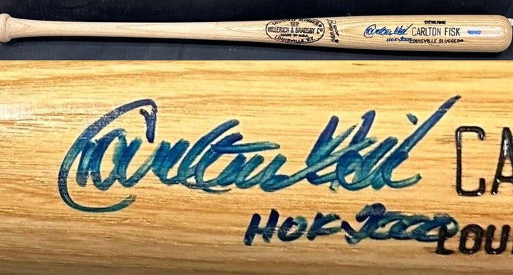 Carlton Fisk Signed Louisville Game Model Bat Red Sox HOF 2000 LE Auto Steiner