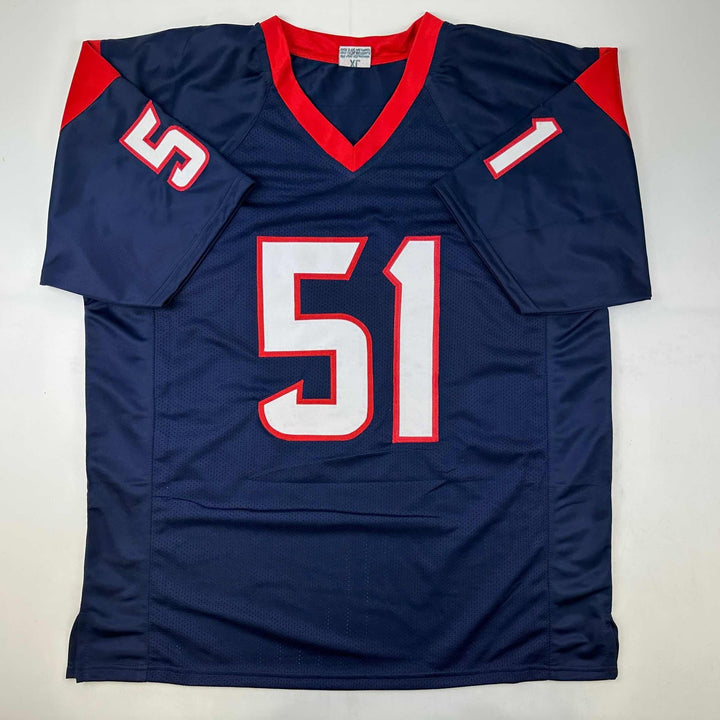 Autographed/Signed Will Anderson Jr. Houston Blue Jersey PSA/DNA COA