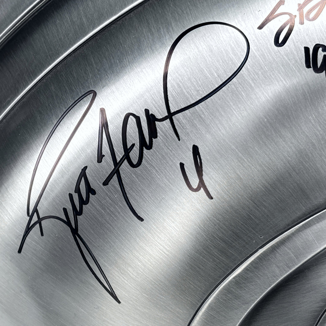 Brett Favre Autographed Green Bay Packers Pewter Helmet #D/25 Mounted COA Signed