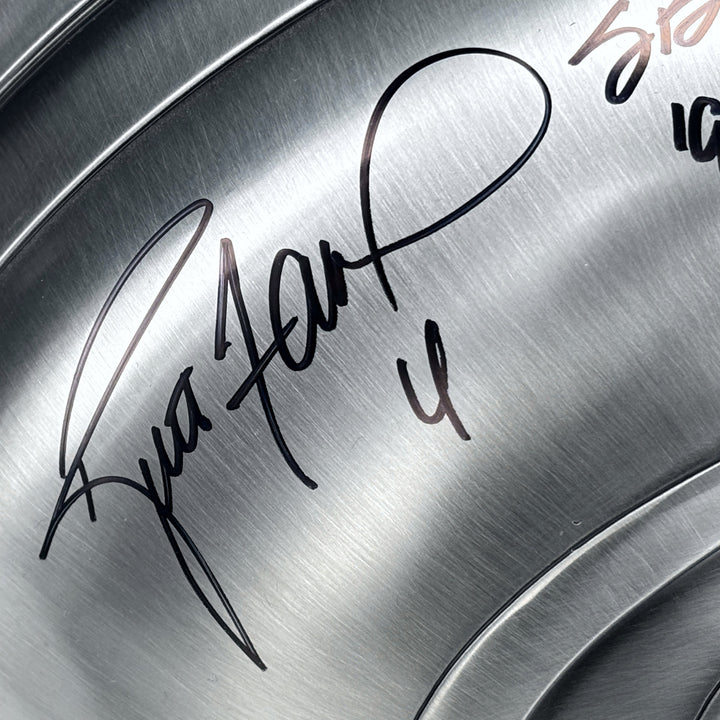 Brett Favre Autographed Green Bay Packers Pewter Helmet #D/25 Mounted COA Signed