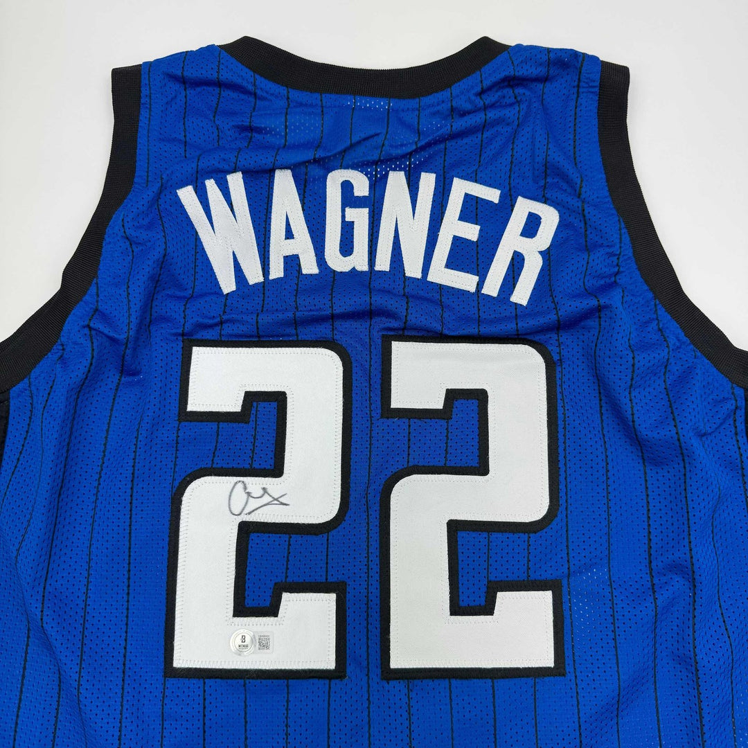 Autographed/Signed Franz Wagner Orlando Blue Jersey Beckett BAS COA
