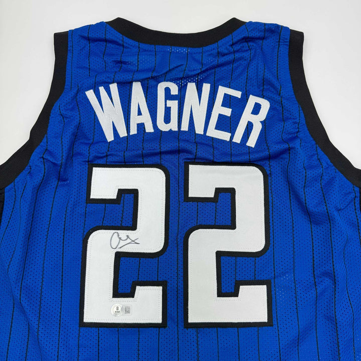 Autographed/Signed Franz Wagner Orlando Blue Jersey Beckett BAS COA